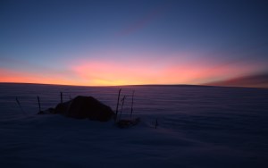 Vatnajokull in mid-winter. 