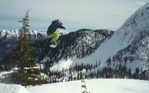 Finn McCann snowboarding, Canada.