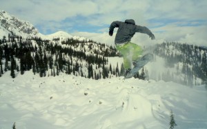 Finn McCann snowboarding, Canada.