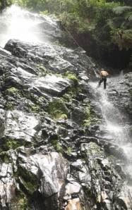 Rory McCann abseiling in Honduras.