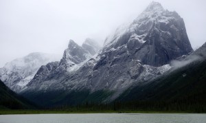 The Cirque of the Unclimbables in serious conditions as seen from Glacier Lake