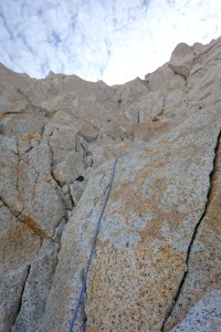 Immaculate granite on the upper half of the Poincenot